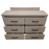 Dresser 6 Chest of Drawers Solid Wood Tallboy Storage Cabinet – White