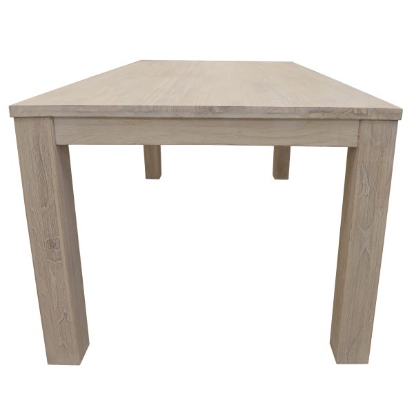 Dining Table Solid Mt Ash Wood Home Dinner Furniture – White – 190x100x76 cm