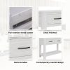 Console Hallway Entry Table 110cm Solid Mt Ash Timber Wood – White