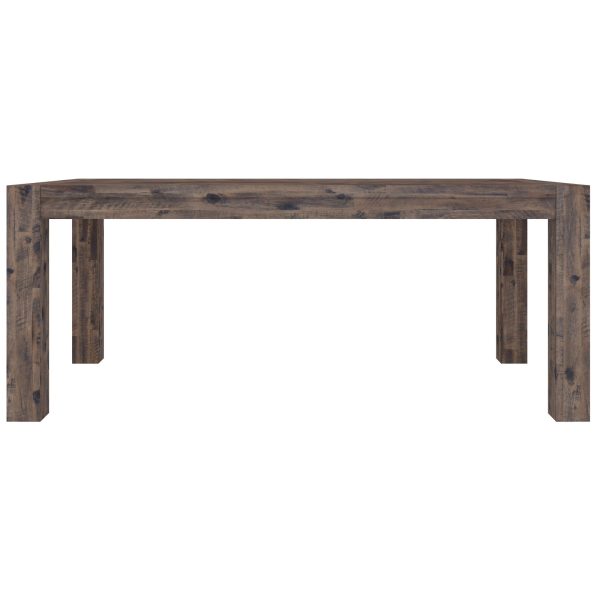 Dining Table Solid Acacia Timber Wood – Stone Grey – 180x100x77 cm