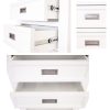 Laelia Bookshelf Bookcase 4 Tier Solid Acacia Wood Coastal Furniture – White