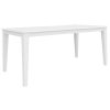 Daisy Dining Table Solid Acacia Timber Wood Hampton Furniture – White – 180x95x77 cm