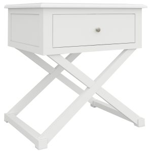 Harbour Side Table Desk Sofa End Table Solid Acacia Wood Hampton Furniture – White