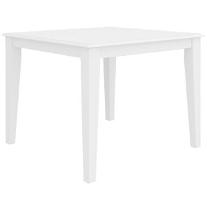 Daisy Dining Table Solid Acacia Timber Wood Hampton Furniture – White – 100x100x77 cm