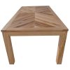 Dining Table Seater Parquet Top Solid Messmate Timber Wood – 210x105x77 cm