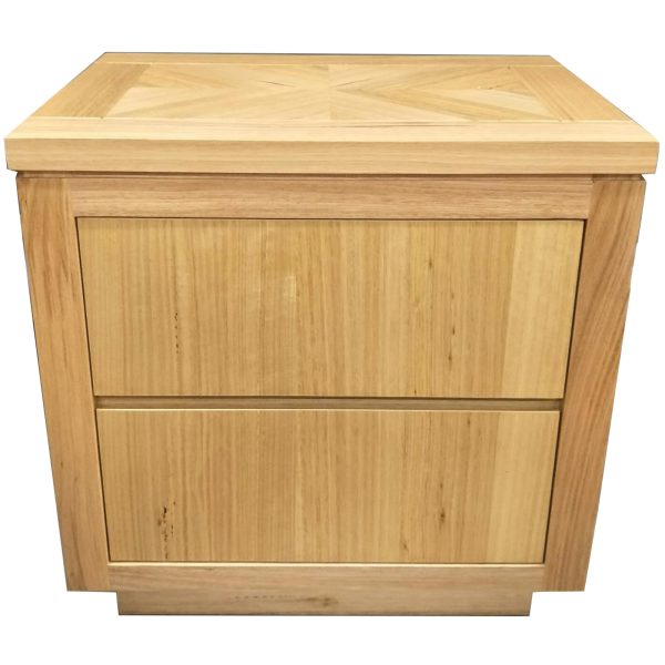 Harrogate Bedside Table 2 Drawers Storage Cabinet Nightstand End Tables Timber – 1