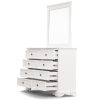 4pc Bedside Dresser Mirror Bedroom Chest of Drawers Set Cabinet – White