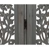 Bogota 4 Panel Room Divider Screen Privacy Shoji Timber Wood Stand – Dark Grey