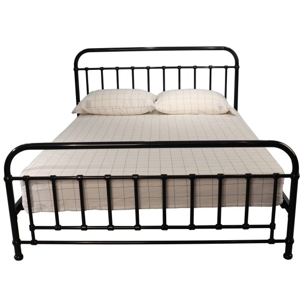 Amarillo Bed Size Metal Frame Platform Mattress Base – QUEEN, Black