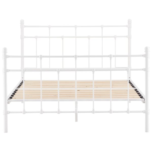 Humbug Metal Frame Platform Mattress Base – White – DOUBLE