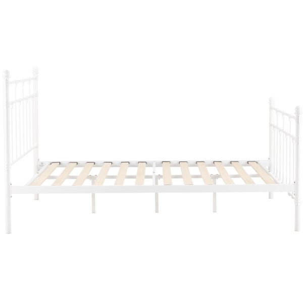 Humbug Metal Frame Platform Mattress Base – White – DOUBLE