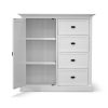 Beechworth Tallboy 4 Chest of Drawers Solid Pine Wood Storage Cabinet – White