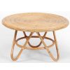 Crocus Rattan Round Coffee Table – Natural – 81x81x48 cm