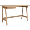 Mindil Office Desk Student Study Table Solid Wooden Timber Frame – Ash Natural