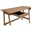 Mindil Office Desk Student Study Table Solid Wooden Timber Frame – Ash Natural