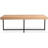 Petunia  Coffee Table 120cm Elm Timber Wood Black Metal Leg – Natural