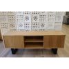 Hemsworth ETU Entertainment TV Unit 160cm Elm Timber Wood 2 Door – Natural