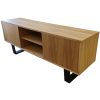 Hemsworth ETU Entertainment TV Unit 160cm Elm Timber Wood 2 Door – Natural