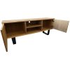 Hemsworth ETU Entertainment TV Unit 160cm Elm Timber Wood 2 Door – Natural