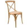 Aster Crossback Dining Chair Solid Birch Timber Wood Ratan Seat