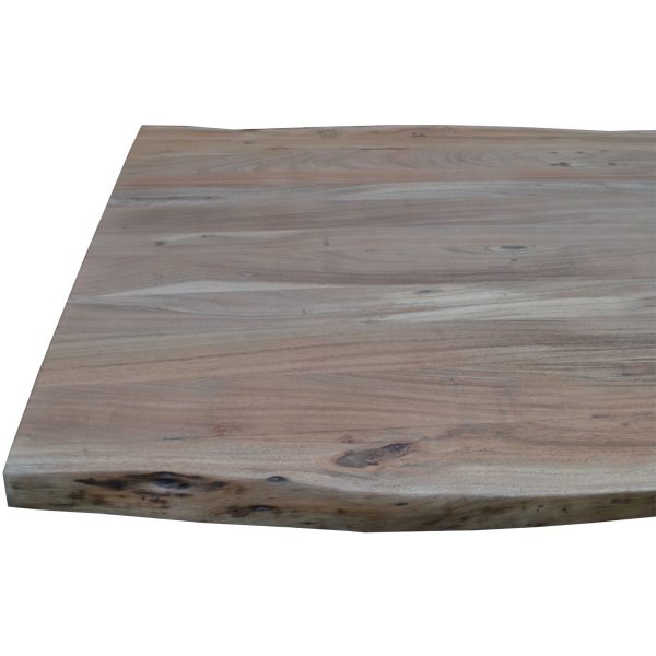 Lantana Dining Table Live Edge Solid Acacia Timber Wood Metal Leg -Natural – 210x105x76 cm