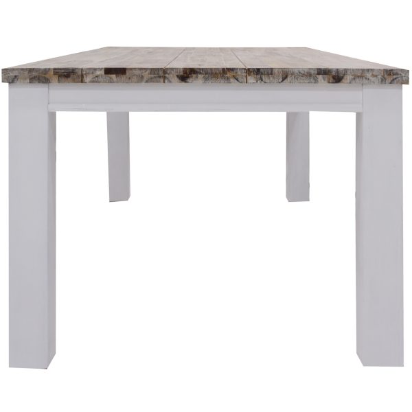 Plumeria Dining Table Solid Acacia Wood Home Dinner Furniture -White Brush – 190x100x77 cm