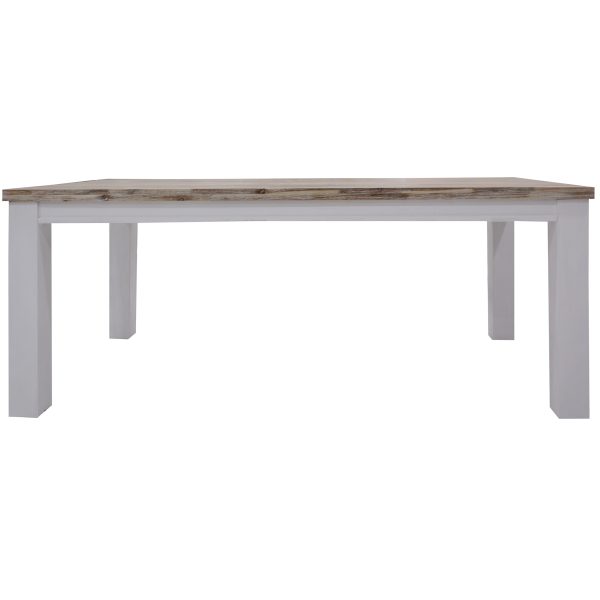 Plumeria Dining Table Solid Acacia Wood Home Dinner Furniture -White Brush – 190x100x77 cm