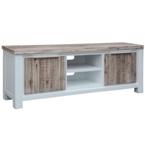 Walden ETU Entertainment TV Unit Door Solid Acacia Timber -White Brush – 176x45x60 cm