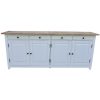 Lavasa Buffet Table Doors Drawers Solid Mango Wood Farmhouse Furniture – 208x50x85 cm