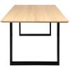 Aconite Dining Table Solid Messmate Timber Wood Black Metal Leg – Natural – 180x100x74 cm