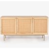 Martina Buffet Table Sideboard Door Solid Mango Wood Storage Cabinet – 145x40x75 cm