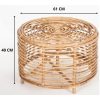 Castaic 61cm Rattan Round Side Table – Natural