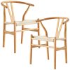 Anemone  Wishbone Dining Chair Beech Timber Replica Hans Wenger