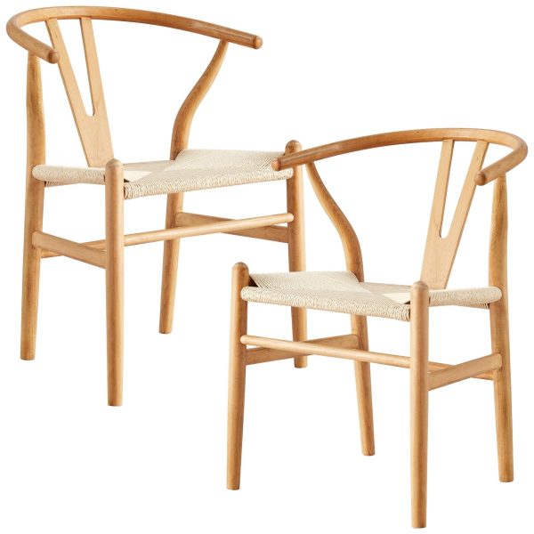 Anemone  Wishbone Dining Chair Beech Timber Replica Hans Wenger