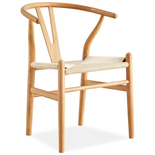 Anemone  Wishbone Dining Chair Beech Timber Replica Hans Wenger