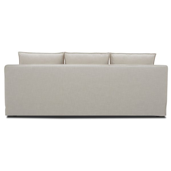 Chubbuck Sofa Fabric Uplholstered Lounge Couch – Stone – 3 Seater