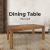 Birdsville Dining Table Solid Mt Ash Wood Home Dinner Furniture – Brown – 190x100x76 cm