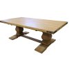 Gloriosa Coffee Table 140cm Pedestal Solid Mango Timber Wood – Honey Wash