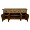 Gloriosa Buffet Table 180cm 4 Door 5 Drawer Solid Mango Timber Wood – Honey Wash