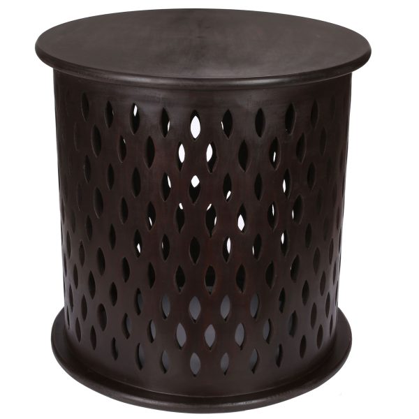 Swampscott Wooden Round Side Table Sofa End Tables