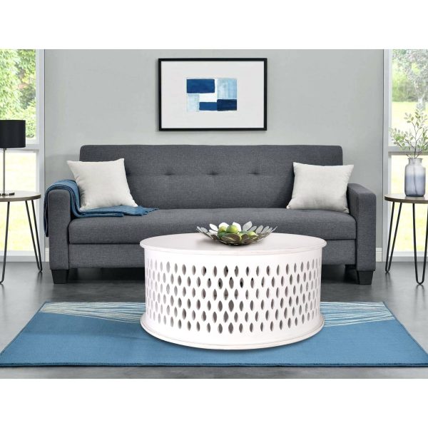 Swampscott Wooden Round 80cm Coffee Table – White