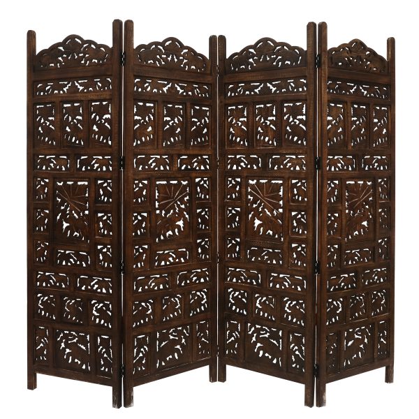 Penrith 4 Panel Room Divider Screen Privacy Shoji Timber Wood Stand