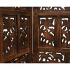 Penrith 4 Panel Room Divider Screen Privacy Shoji Timber Wood Stand – Burnt