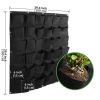 Wall Hanging Planter Planting Grow Bag Vertical Garden Vegetable Flower – Black, 36 Pockets