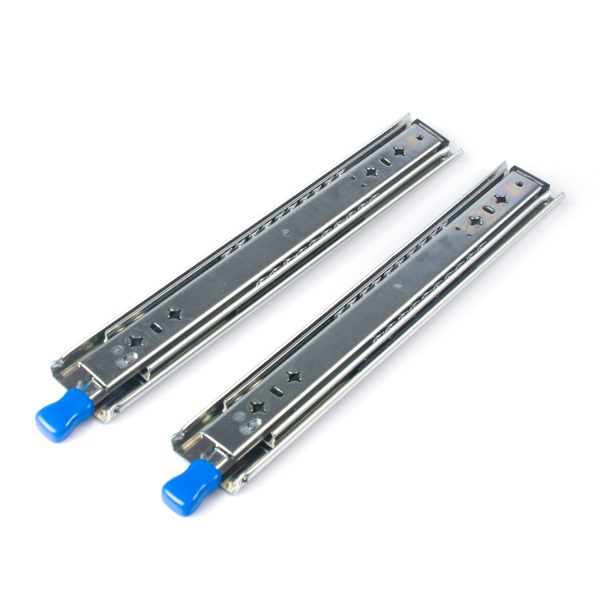 Pair 150KG Capacity Heavy Duty Drawer Slides Rails Runners Locking Ball Bearing – 14inch