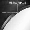 Slim Design 50CM Bathroom, Living Room, Hallway Mirror Round Mirror Wall Decor Metal Frame – Black