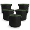 5-Pack Gallons Plant Grow Bag Flower Container Pots with Handles Garden Planter – 30×40 cm