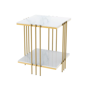 Burnsville Interior Ave – Square Side Table – Gold