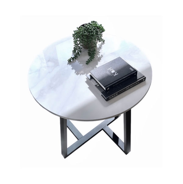 Sienna Marble Stone Top Side Table