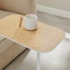 Hawthorn DEANNA Side Table in White and Light Oak